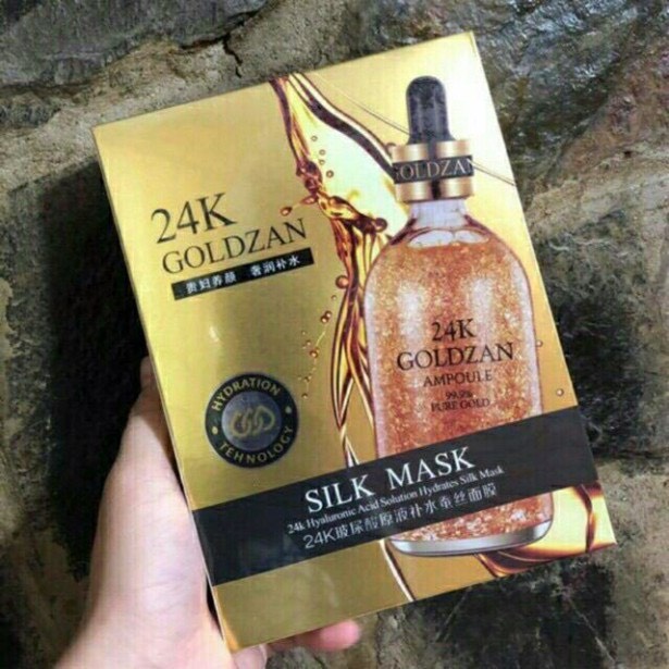 Hộp 10 Miếng Mặt Nạ lụa 24k Goldzan