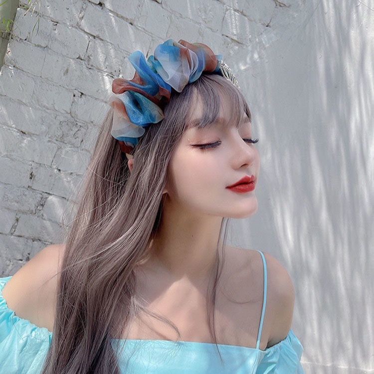 [Aishang Xinh Đẹp] Kẹp Tóc Dạng Xếp Nếp Bong Bóng Lớn Dát Kim Cương Giả Đính Ngọc Trai Thời Trang Phương Tây Dễ Phối Đồ Ngọt Ngào Cho Nữ