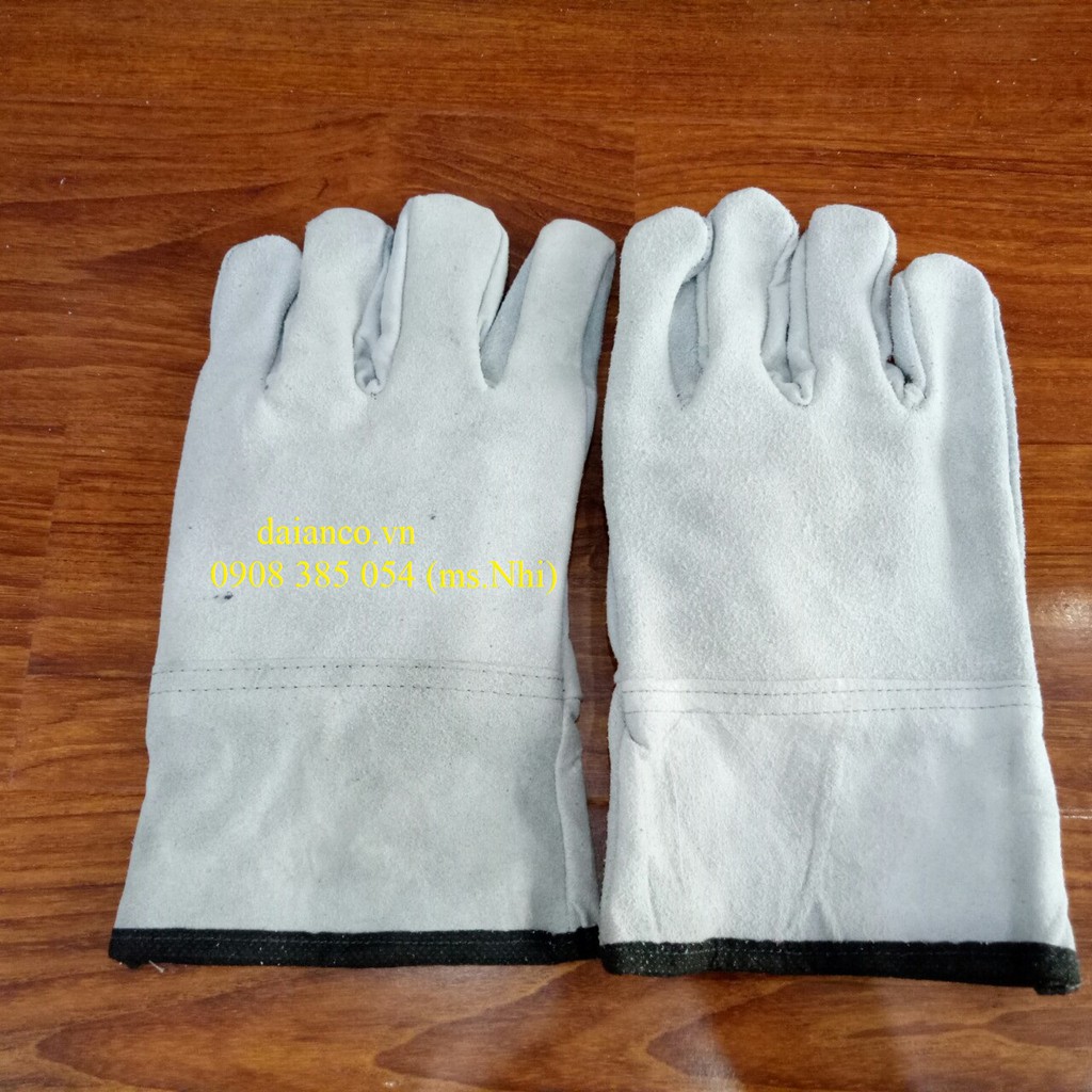 [HCM] GIẢM GIÁ 1 Cặp Găng tay da sử dụng khi hàn kim loại - ngắn tay 2 lớp chịu nhiệt, chống tia lửa  chống nóng