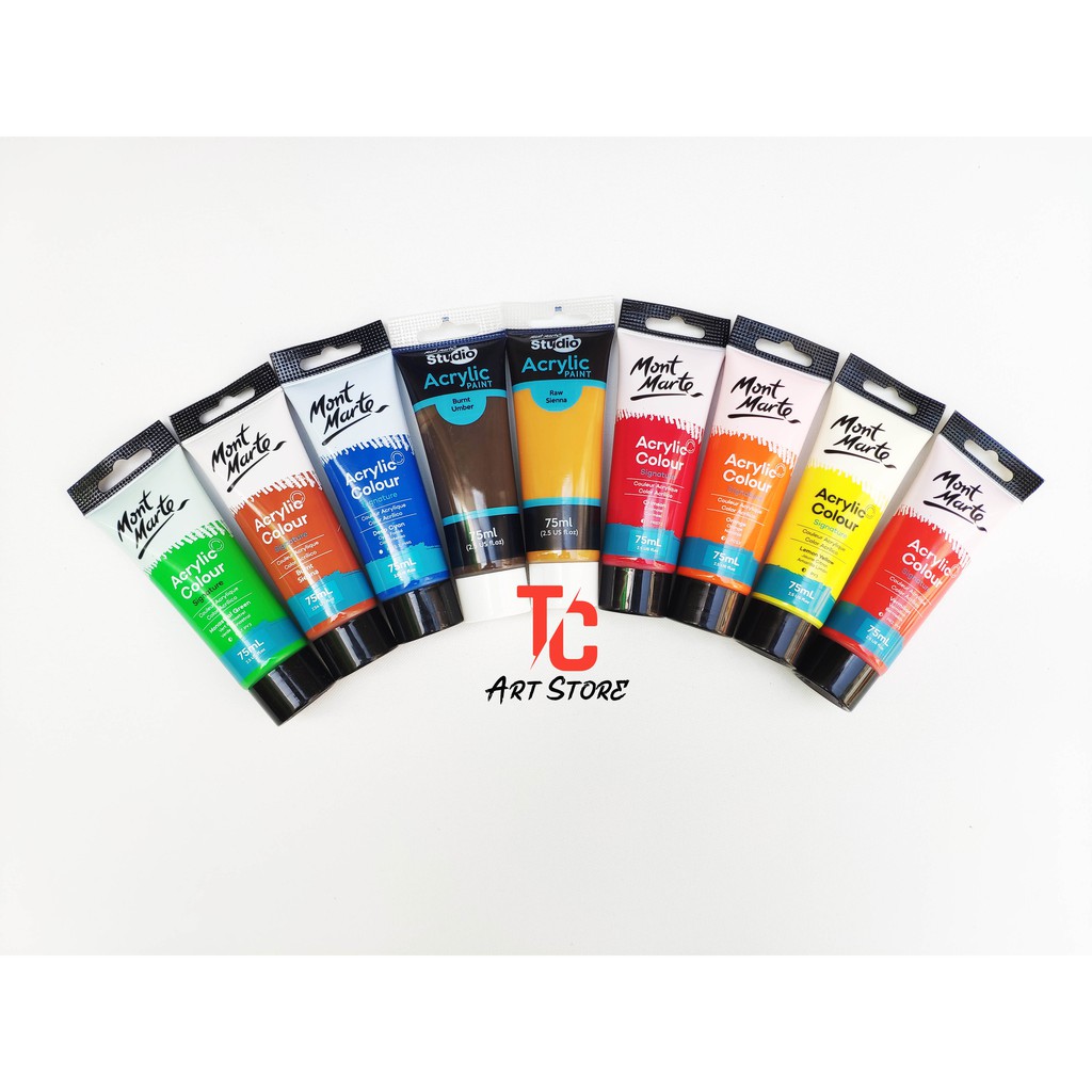 Màu Acrylic Studio Mont Marte Dạng Tuýp 75ml (bảng 2)