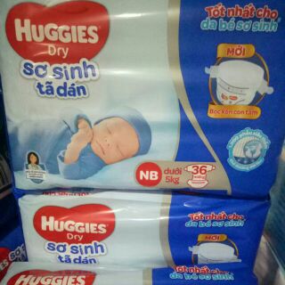 Tã dán sơ sinh huggies 36 miếng nb36