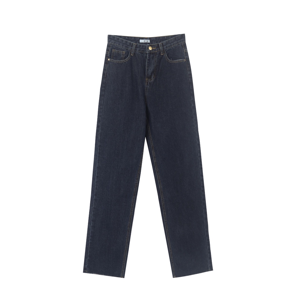 ✁Quần jean dài lưng cao ống đứng kiểu Retro thời trang thu đông cho nữ