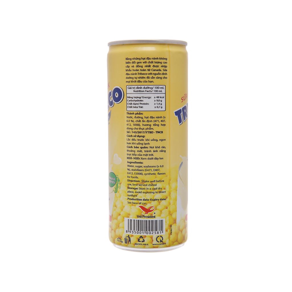 Đậu nành Trisoy lon 240ml