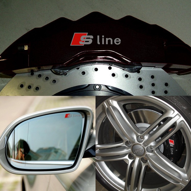 Tem Audi Sline Chuyên Dụng Chịu Nhiệt Dán Phanh Xe Audi Phản Quang Ms-163