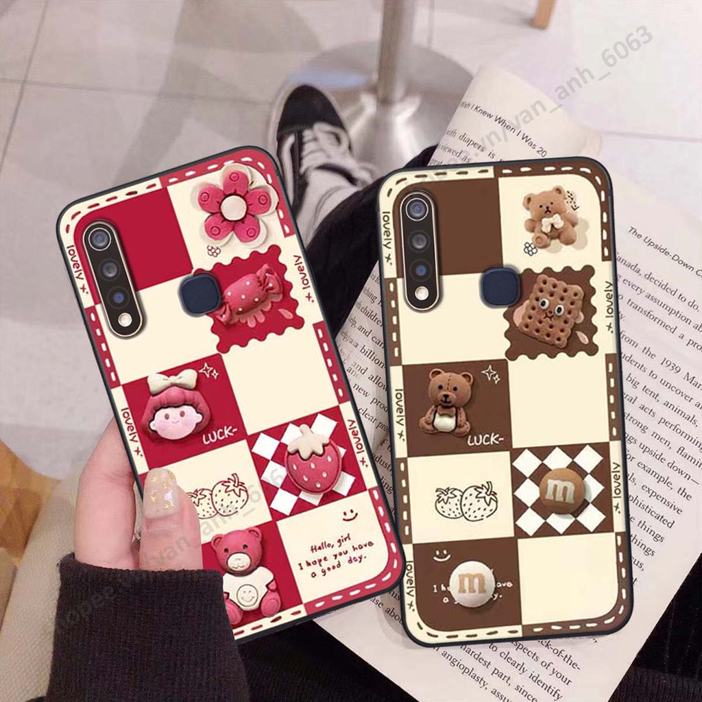 Ốp lưng Vivo Y19 / U3 hình gấu, kẹo dễ thương cute