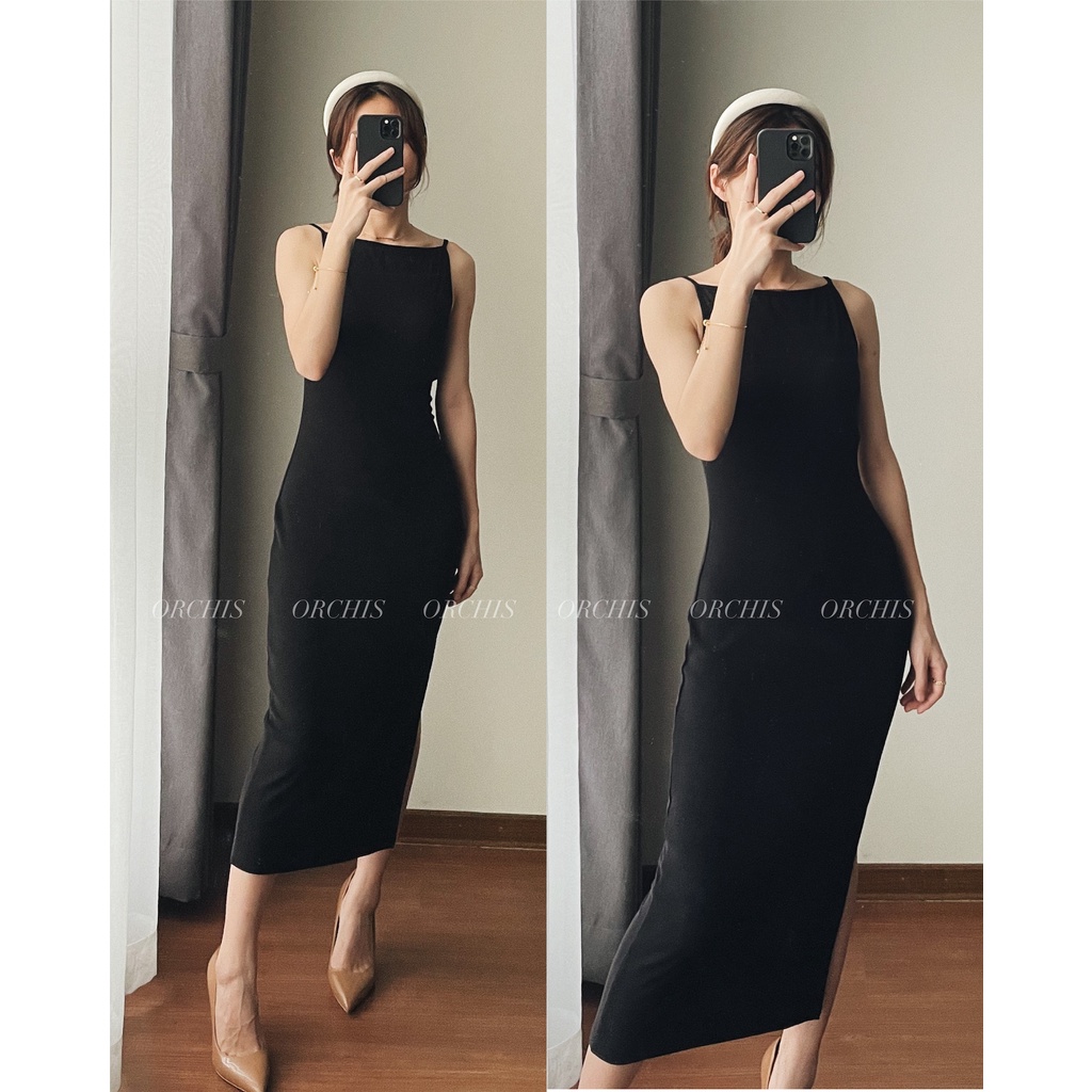 ORCHIS Váy cổ thuyền thun cotton 100% (Ảnh thật)