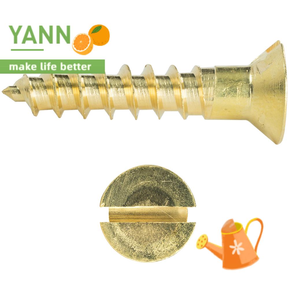 Đinh Vít Bằng Đồng Thau Cứng Đầu Phẳng Khoét Rãnh Cho Tấm Gỗ Mới