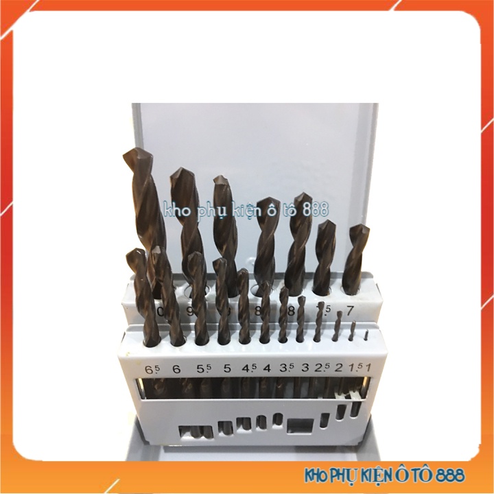 Bộ 19 Mũi Khoan Chuyên Khoan Sắt Thép Inox Màu Đen Cao Cấp