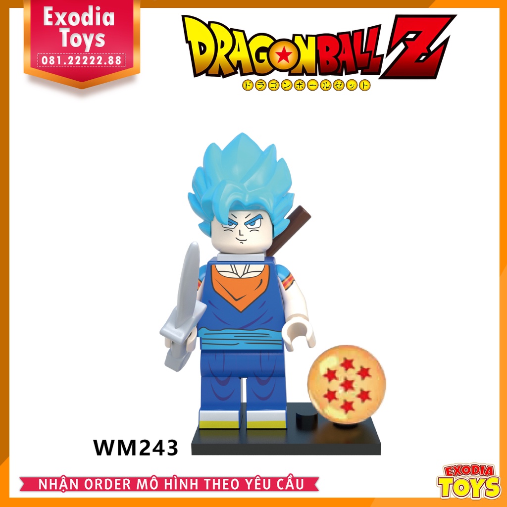 Xếp hình Minifigure nhân vật truyện manga Dragon Ball : 7 viên ngọc rồng - Đồ Chơi Lắp Ghép Sáng Tạo - WM 6029