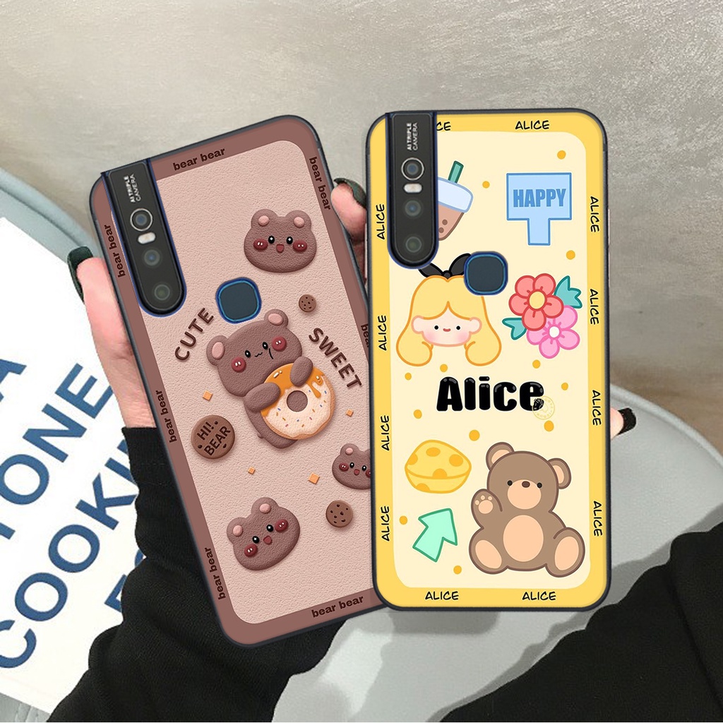 Ốp lưng Vivo V15 / V15 PRO in hình Gấu nâu - hồng, Gấu Be@rick  cực CUTE, DỄ THƯƠNG
