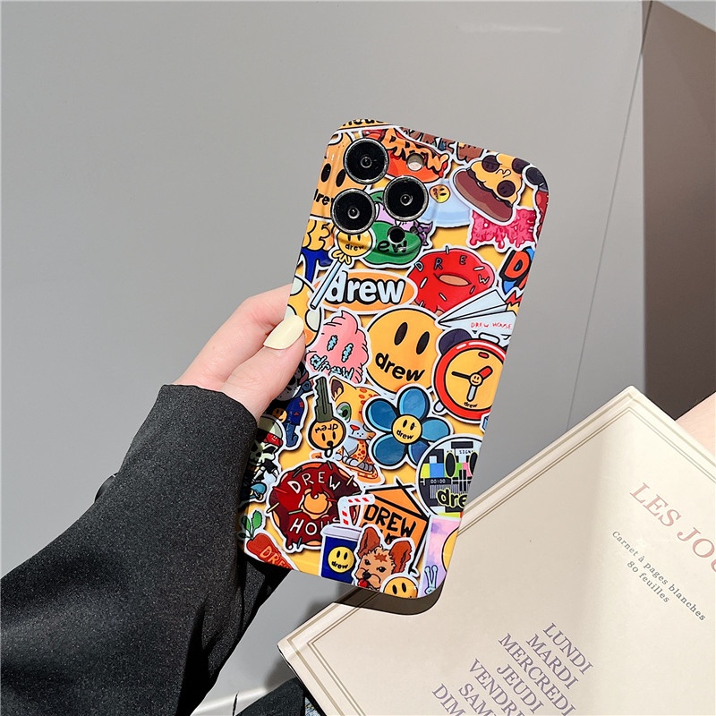 Ốp Điện Thoại IMD Mềm Họa Tiết Hoạt Hình Phong Cách Đường Phố Cho IPhone14 13 12 11 Plus MAX X/XS XR XSMAX 7P/8P