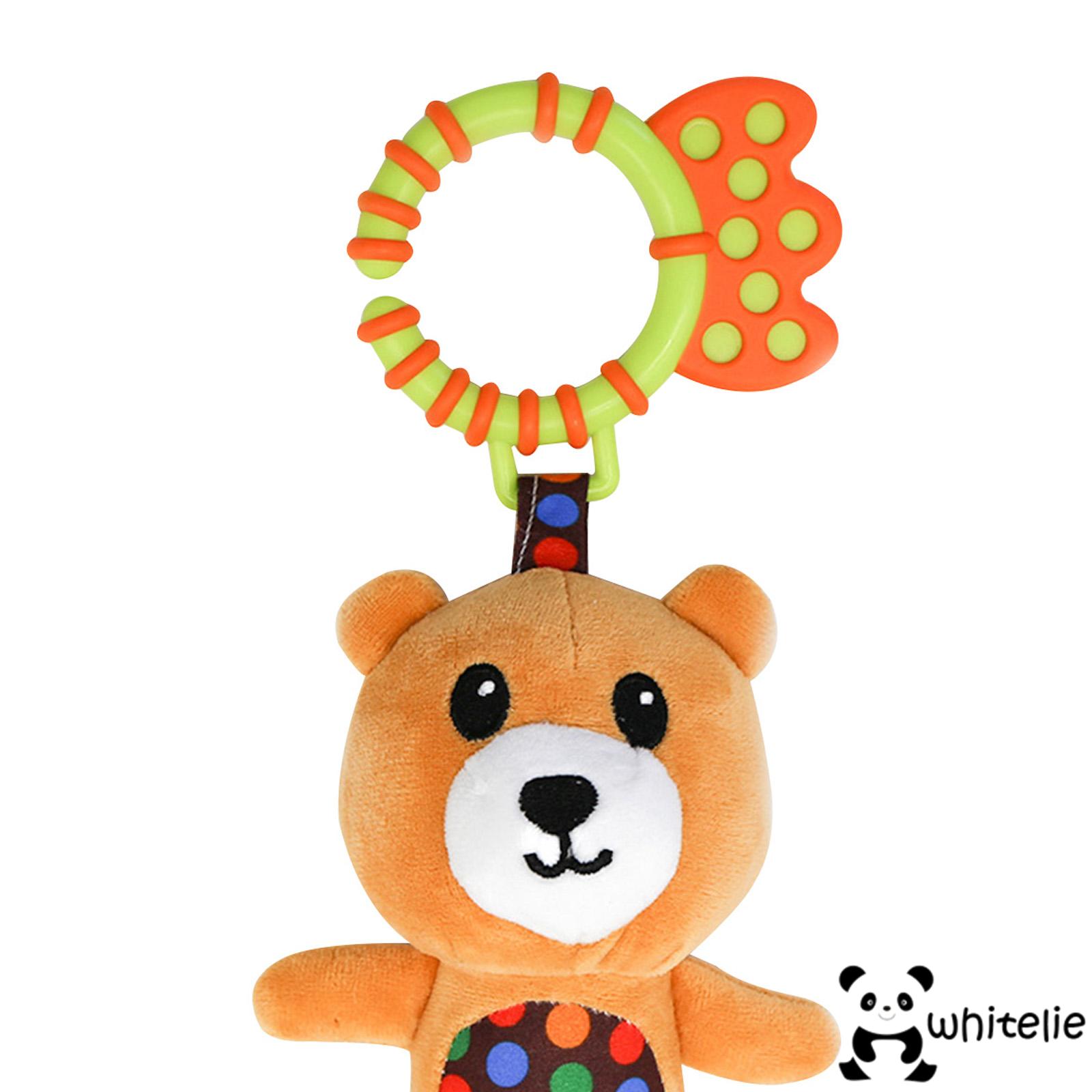 We-Baby Hanging Toys Stuffed Animal with C-Clip Ring Activity Development Toy for Crib Stroller Carseat Decoration