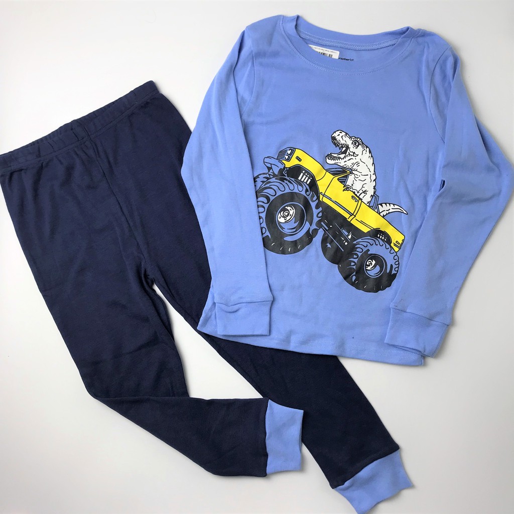 [2-8Y] Set 2 bộ cotton dài tay Carter's bé trai - Random