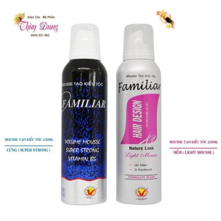 Mousse tạo kiểu tóc Familiar 250ml