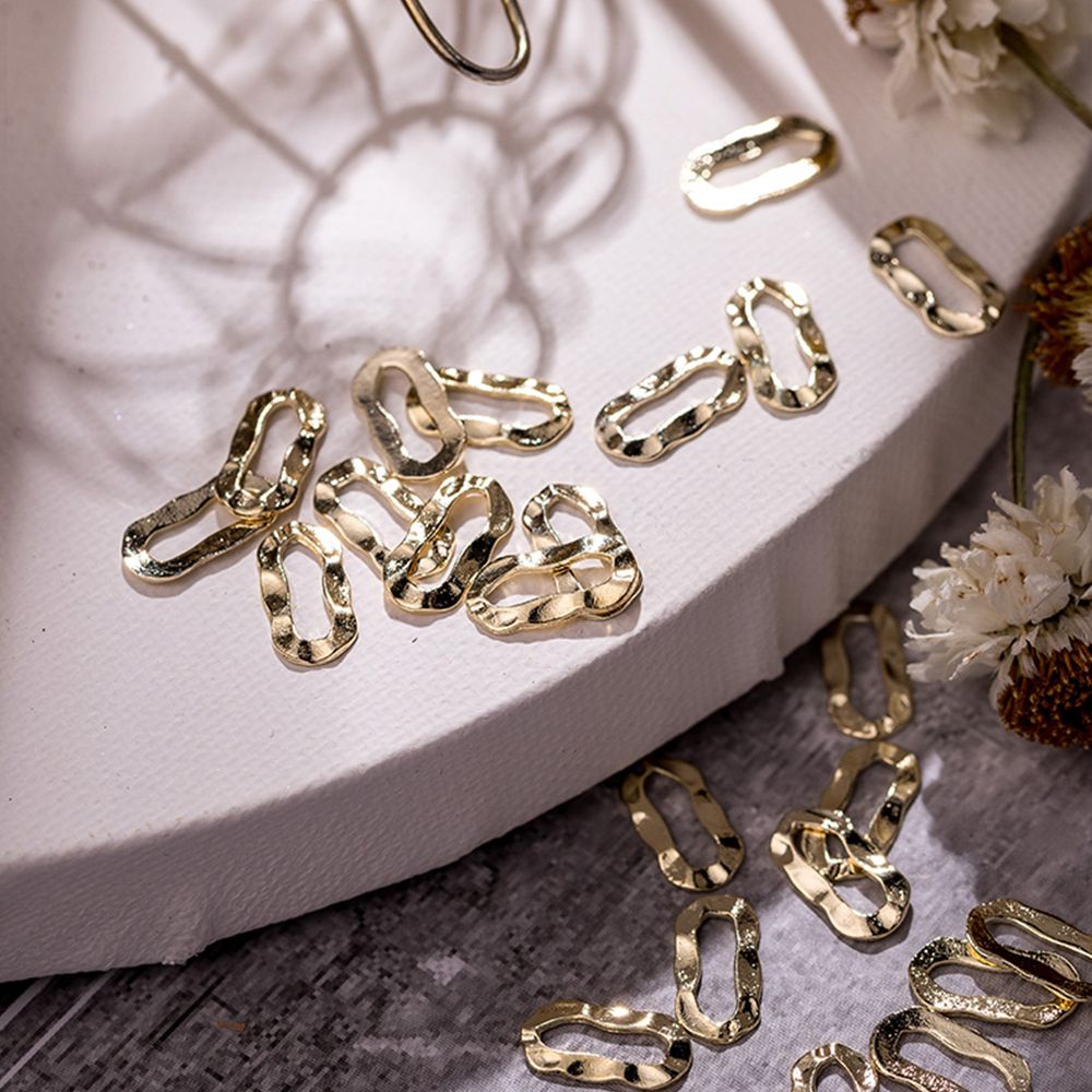 [Hàng mới về] Phụ kiện trang trí móng tay thời trang hình học 3d bằng hợp kim