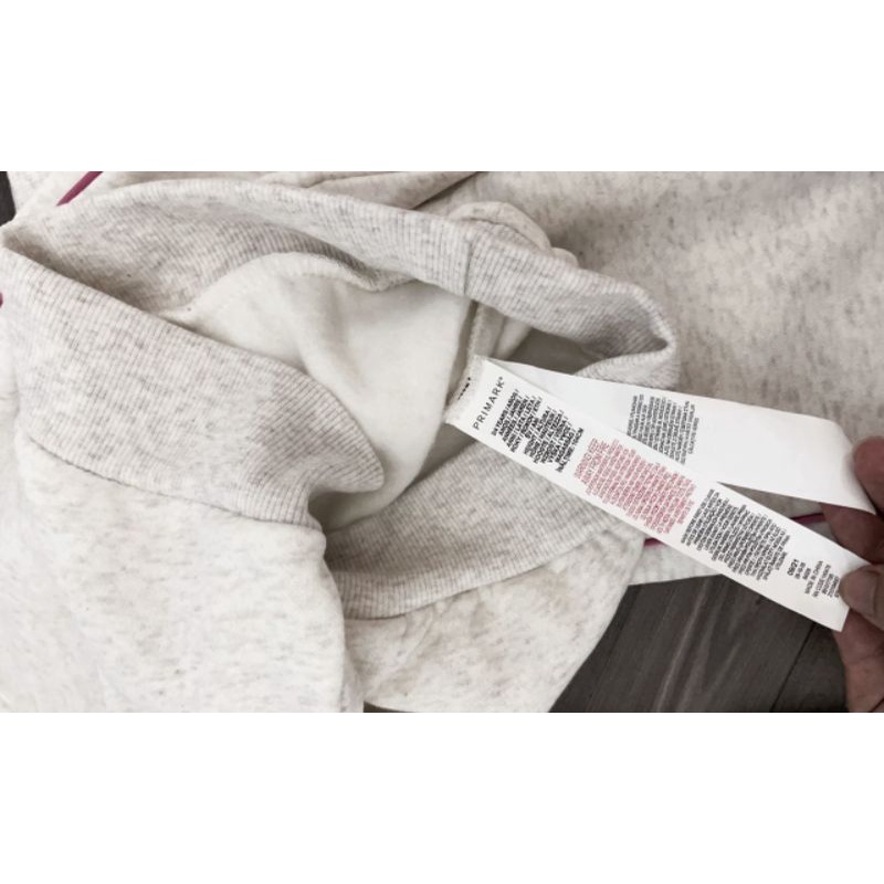 Bộ nỉ bé gái Primark xuất dư xịn áo hoodie viền hồng