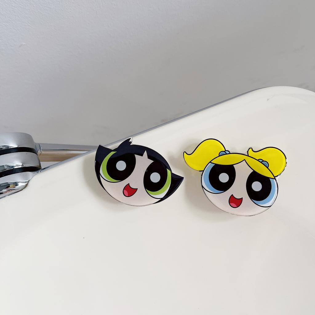 Giá Đỡ Điện Thoại Có Túi Khí Hoạt Hình Powerpuff Girls Cho Iphone Samsung OPPO Vivo Xiaomi Huawei