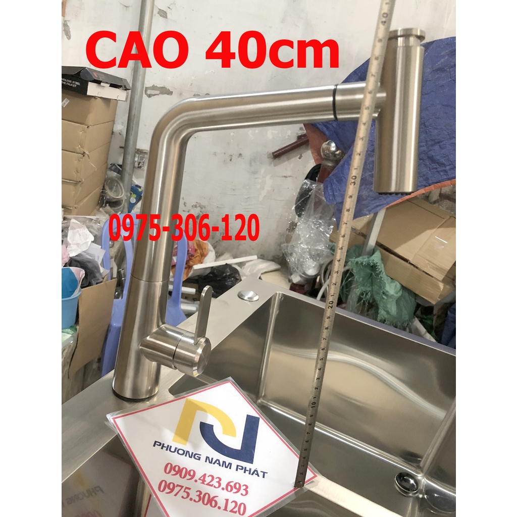 [HÀNG CAO CẤP] Vòi Rửa Chén Bát Nóng Lạnh VÒI RÚT N4008 INOX 304 RỬA ĐƯỢC MỌI VỊ TRÍ TRONG CHẬU DÂY KÉO DÀI ĐƯỢC