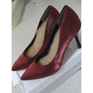 Giày cao gót mũi nhọn 8cm bọc lụa dệt-order