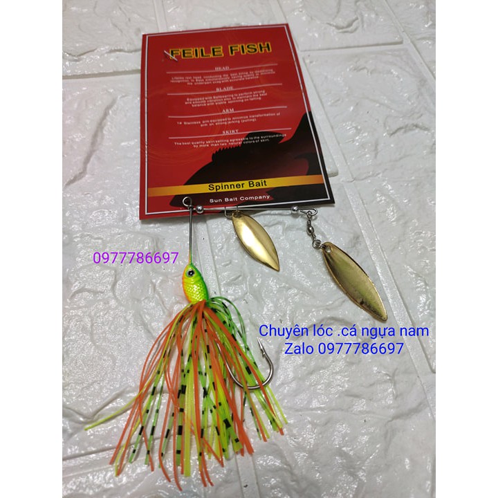 mồi giả spiner bait câu lure