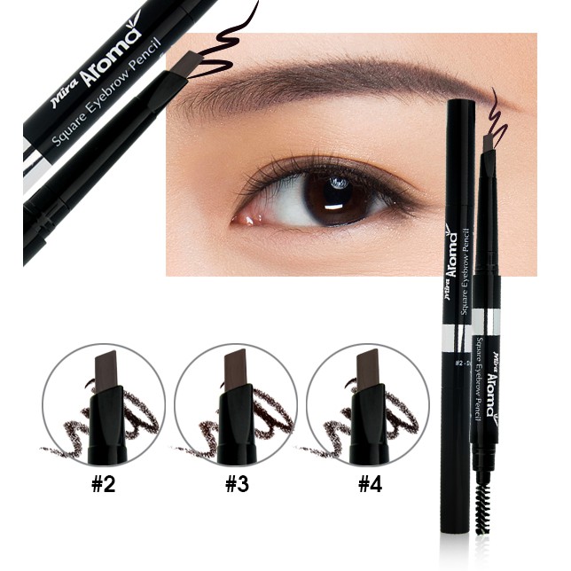 Chì mày định hình Aroma Square Eyebrow Pencil Hàn Quốc 2.5g - Hàng chính hãng