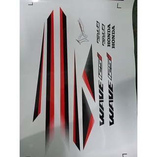 Tem rời wave rsx 125i đỏ đen xe trắng