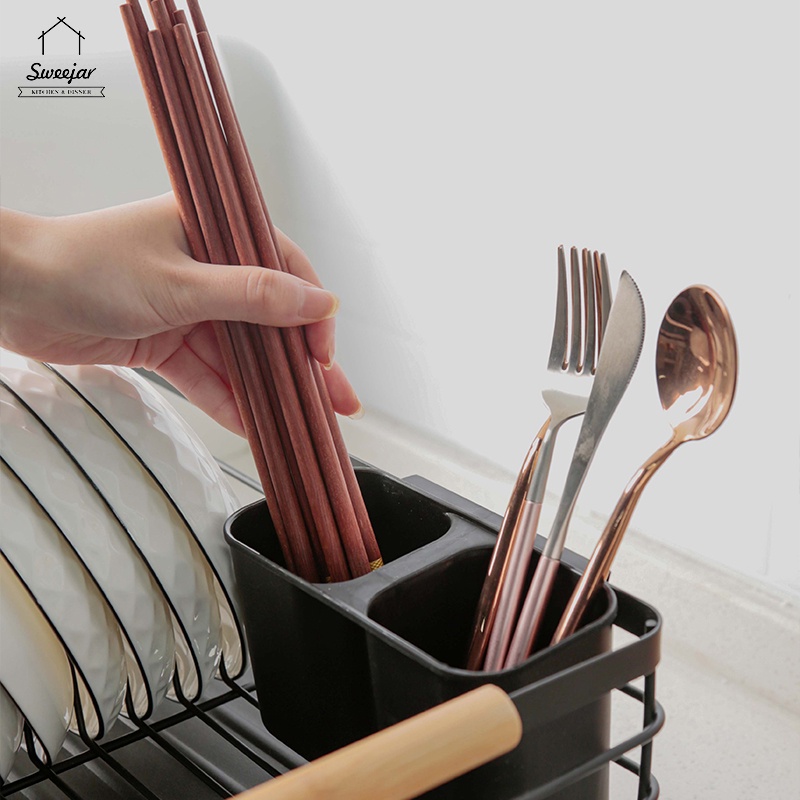 SWEEJAR Giá sắt đựng bát dĩa kiểu dáng tiện lợi