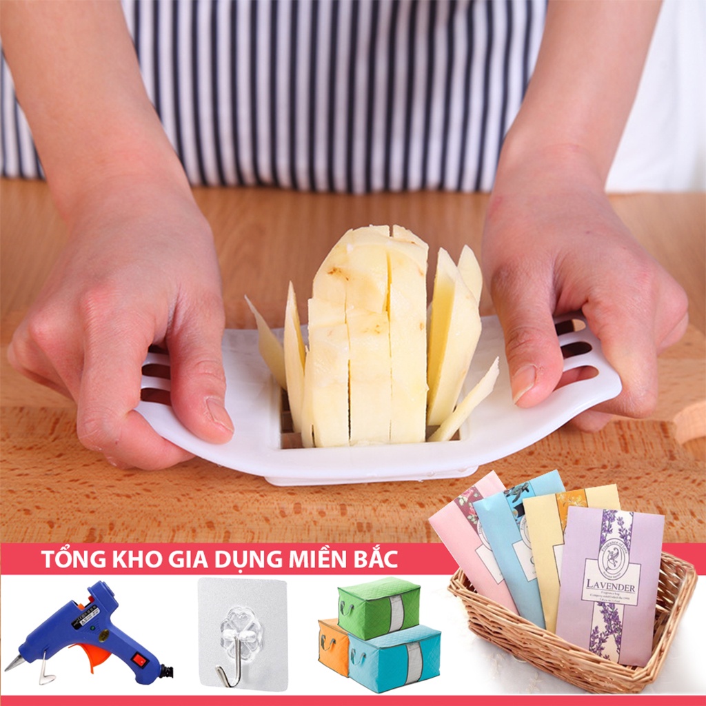 [Tổng Kho Sỉ] Dụng Cụ Cắt Bổ Khoai Tây Chiên 25 THANH, Dao Thái Cắt Nhanh Chóng, Hiệu Quả