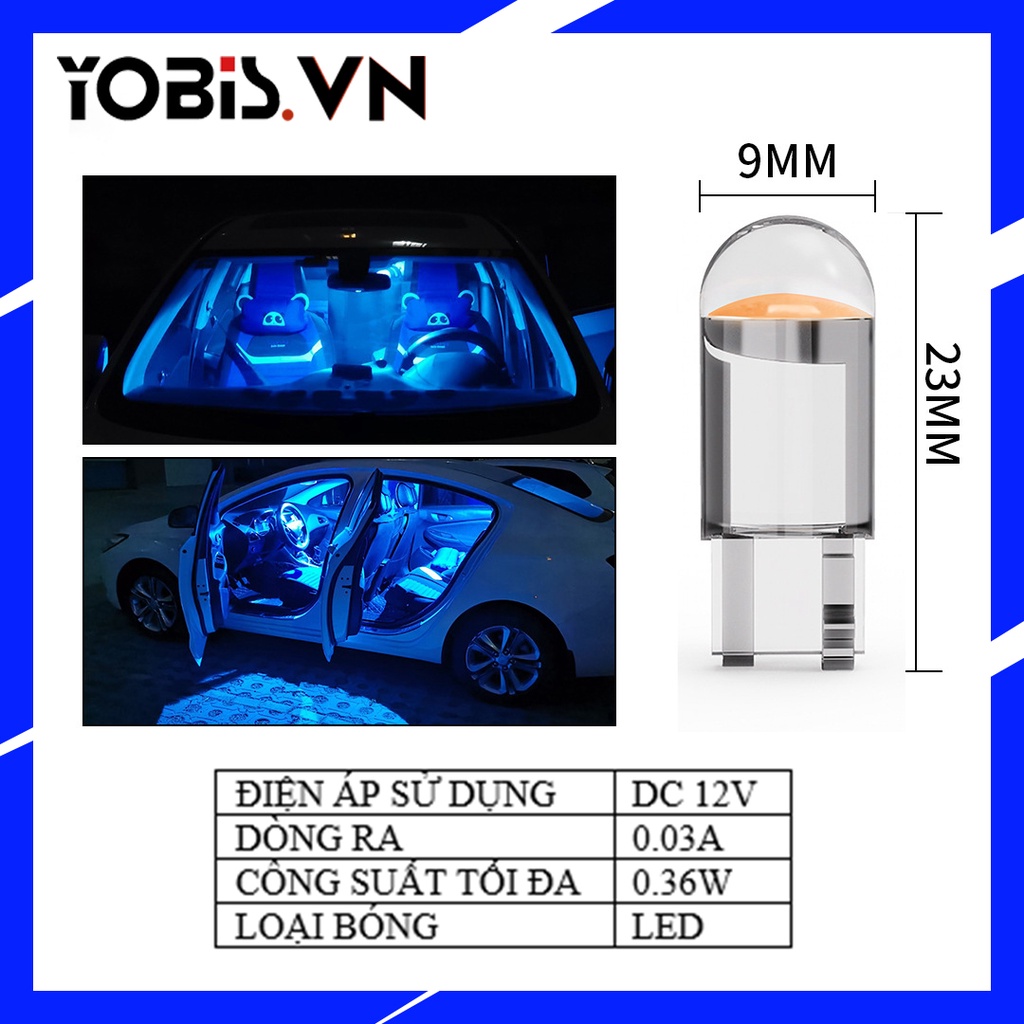 Bóng Led T10 Siêu Sáng, Đèn Led T10 Lắp Mặt Đồng Hồ, Demi, Xi Nhan Xe Máy, Ô Tô Đủ 7 Màu Lựa Chọn