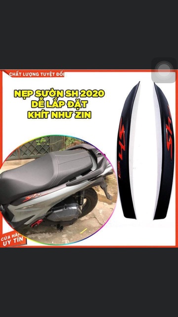 Nẹp sườn xe sh 2020 đen mờ