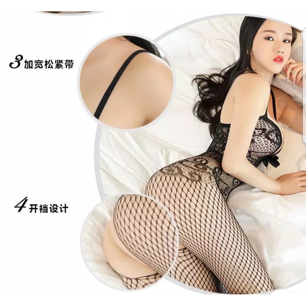 Đồ ngủ sexy nữ body stocking lưới lọt khe - Đồ cosplay bigszie | BigBuy360 - bigbuy360.vn