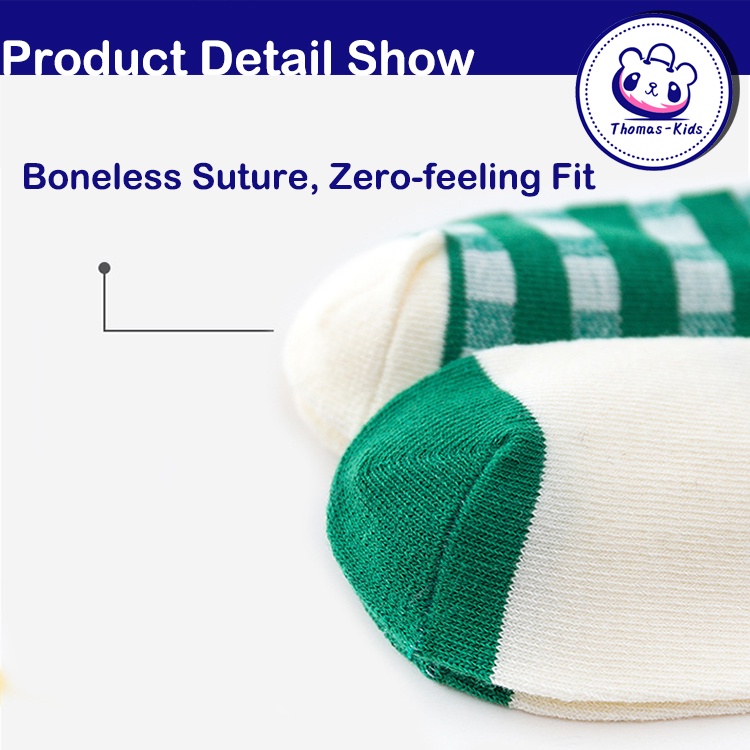 Set 5 Đôi Vớ Cotton Thấm Hút Mồ Hôi Thoáng Khí Họa Tiết Khủng Long Dành Cho Bé Trai 1-12 Tuổi