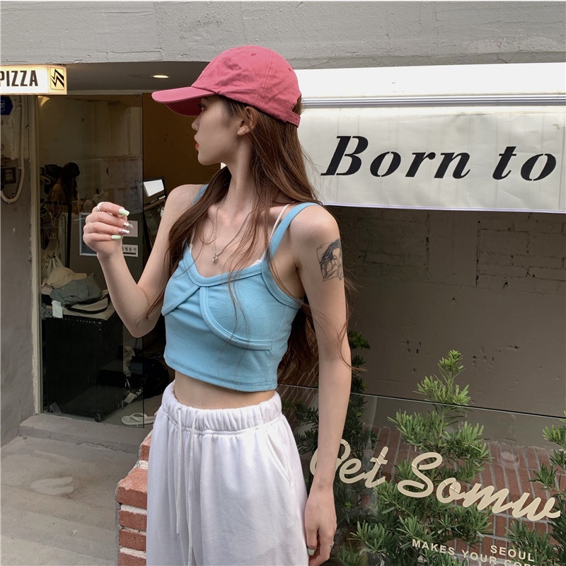 Áo ngắn 2 dây thời trang hè quyến rũ cho nữ