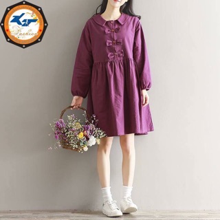 ĐẦM BABYDOLL TÍM 3 NƠ
