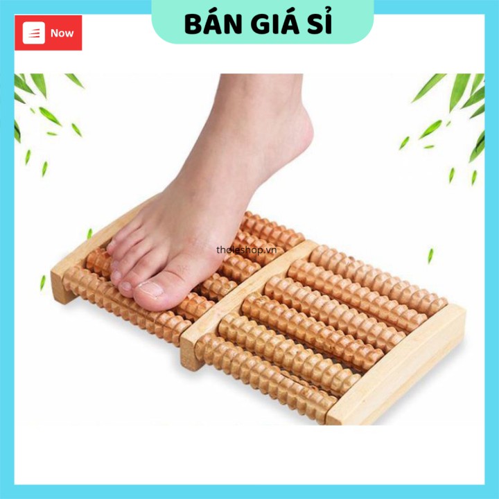 Bàn massage  ️ GIÁ VỐN Dụng cụ massage chân 5 bàn làm từ gỗ tự nhiên, thông huyệt, giảm stress 3520