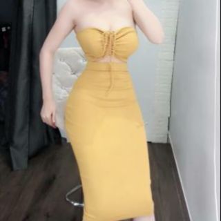 Đầm body cúp ngực rút nhúng