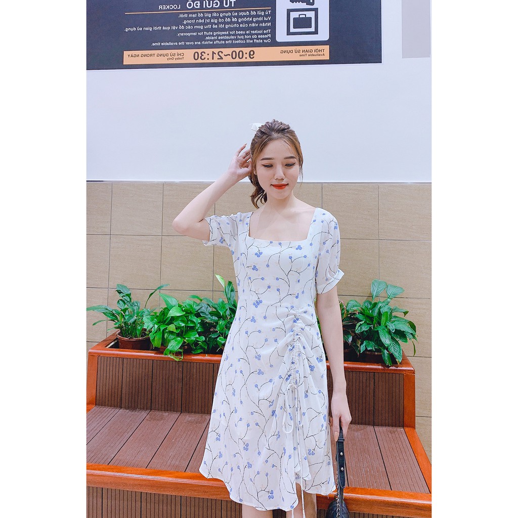 Đầm xòe ngắn tay cổ vuông tay bồng DEA0225 - 20Again | BigBuy360 - bigbuy360.vn
