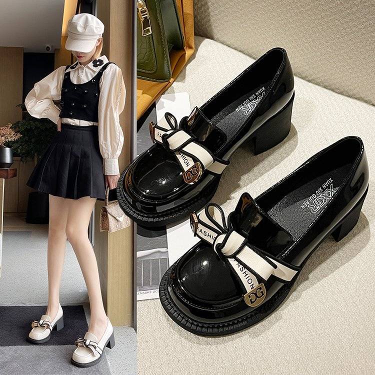 Giày oxford S & C da mềm cao 6cm phong cách Anh quốc chất lượng cao cho nữ