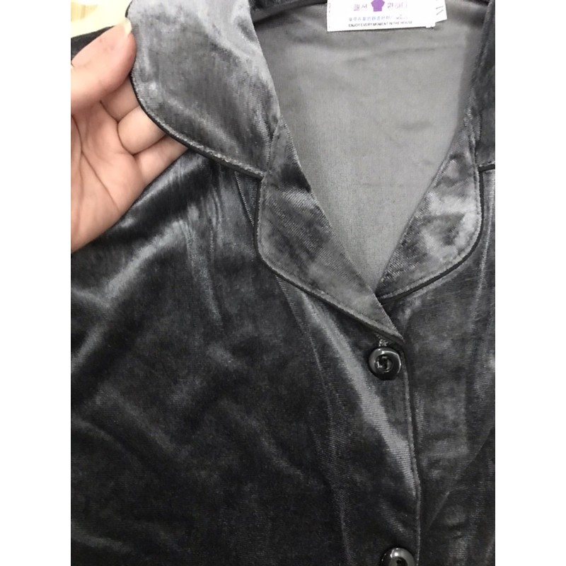 Bộ Ngủ Pyjama Mặc Nhà Dài Tay Nhung Cao Cấp | BigBuy360 - bigbuy360.vn