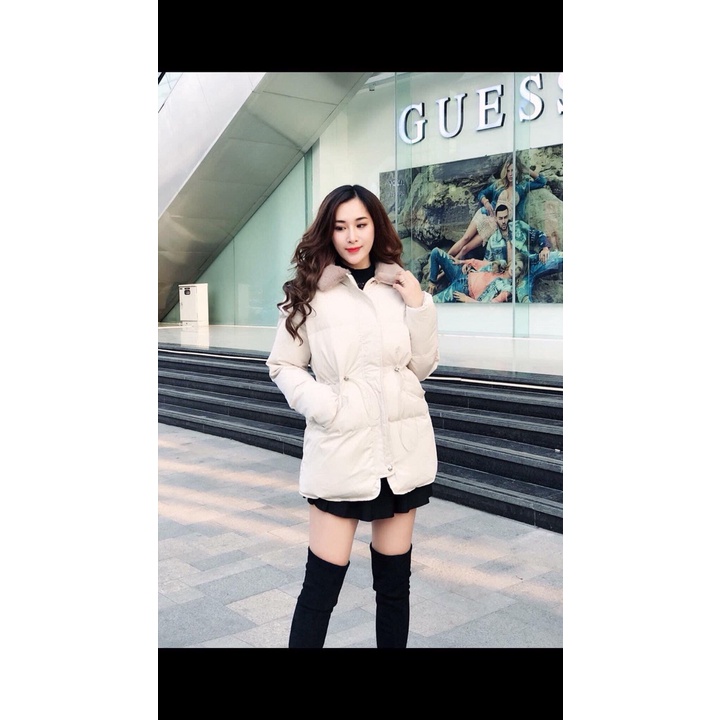 Áo khoác phao nữ cổ lông siệu mịn,dây rút triết eo cao cấp của Hottgirl Secret mẫu mới nhất 2021 đã về chị em ơi | BigBuy360 - bigbuy360.vn