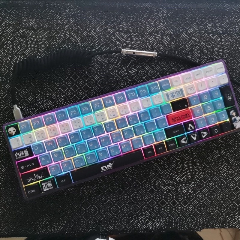 Ayanami Rei Keycap XDA Hồ sơ EVA Chủ đề Phim hoạt hình PBT Thuốc nhuộm năm mặt Thăng hoa Bàn phím cơ Keycap 120 Phím
