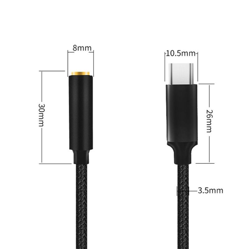 QUU USB C Headphone Jack Adapter Type C Male to 3.5MM Female Aux Audio Cable for Samsung Xiaomi Huawei HTC OnePlus Cellphones