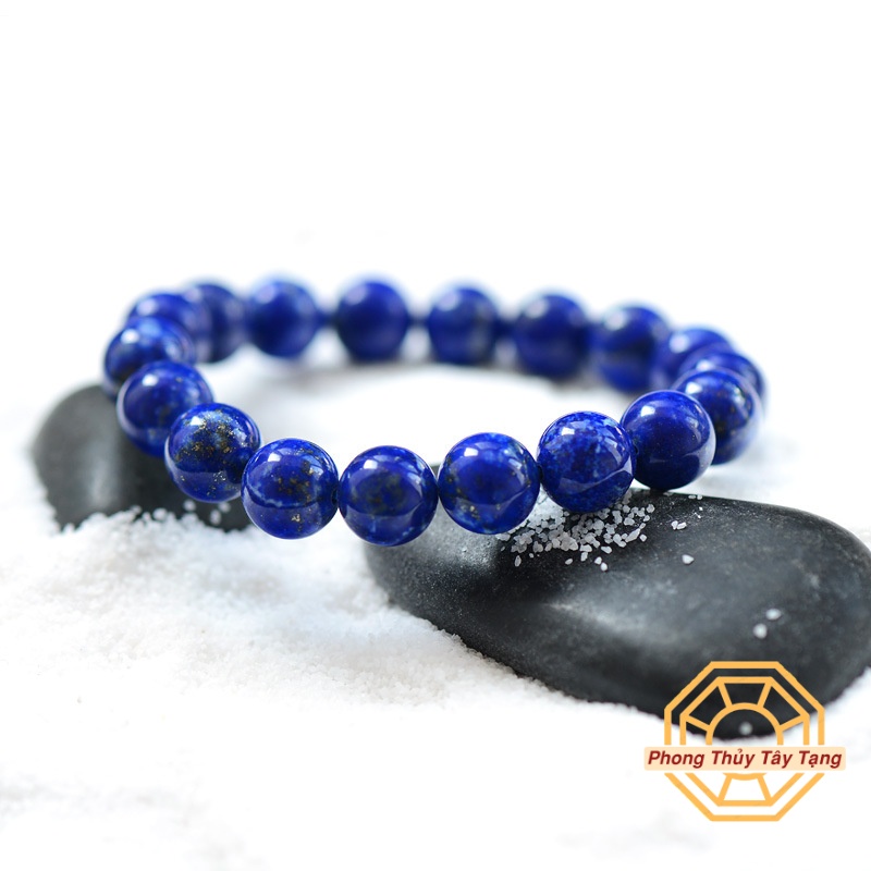 Vòng tay phong thủy Đá Lapis Lazuli [TẶNG HỘP GỖ] - nam nữ mệnh Thuỷ Mộc - Phong Thủy Tây Tạng