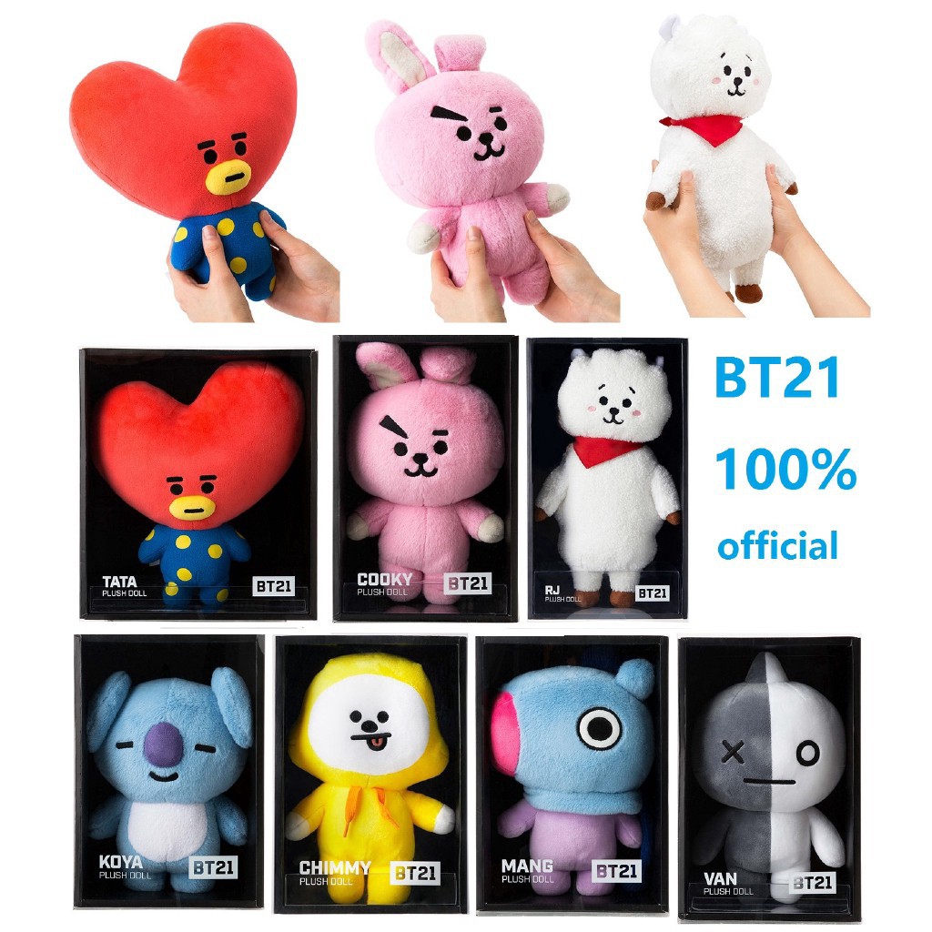 PLUSH STANDING DOLL nhân vật BT21 size M - Hàng chính hãng