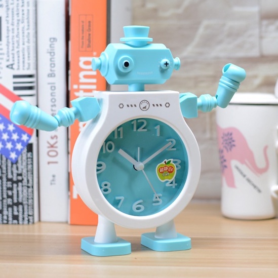 Đồng hồ báo thức để bàn mô hình Robot độc đáo, đồng hồ báo thức dễ thương cho bé