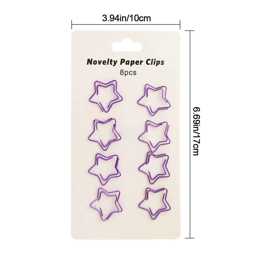 Bộ 8 kẹp đánh dấu trang sách bằng kim loại nhiều màu sắc thiết kế sáng tạo đáng yêu