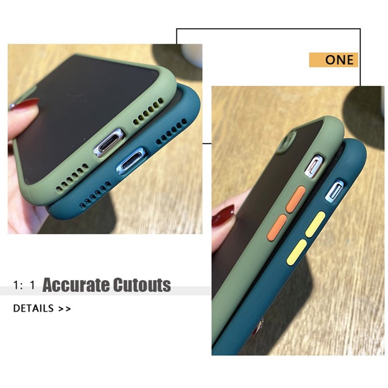 Ốp điện thoại cứng mặt nhám bảo vệ camera thời trang cho iPhone 11 Pro Max X XR XS Max 6S 7 8 Plus
