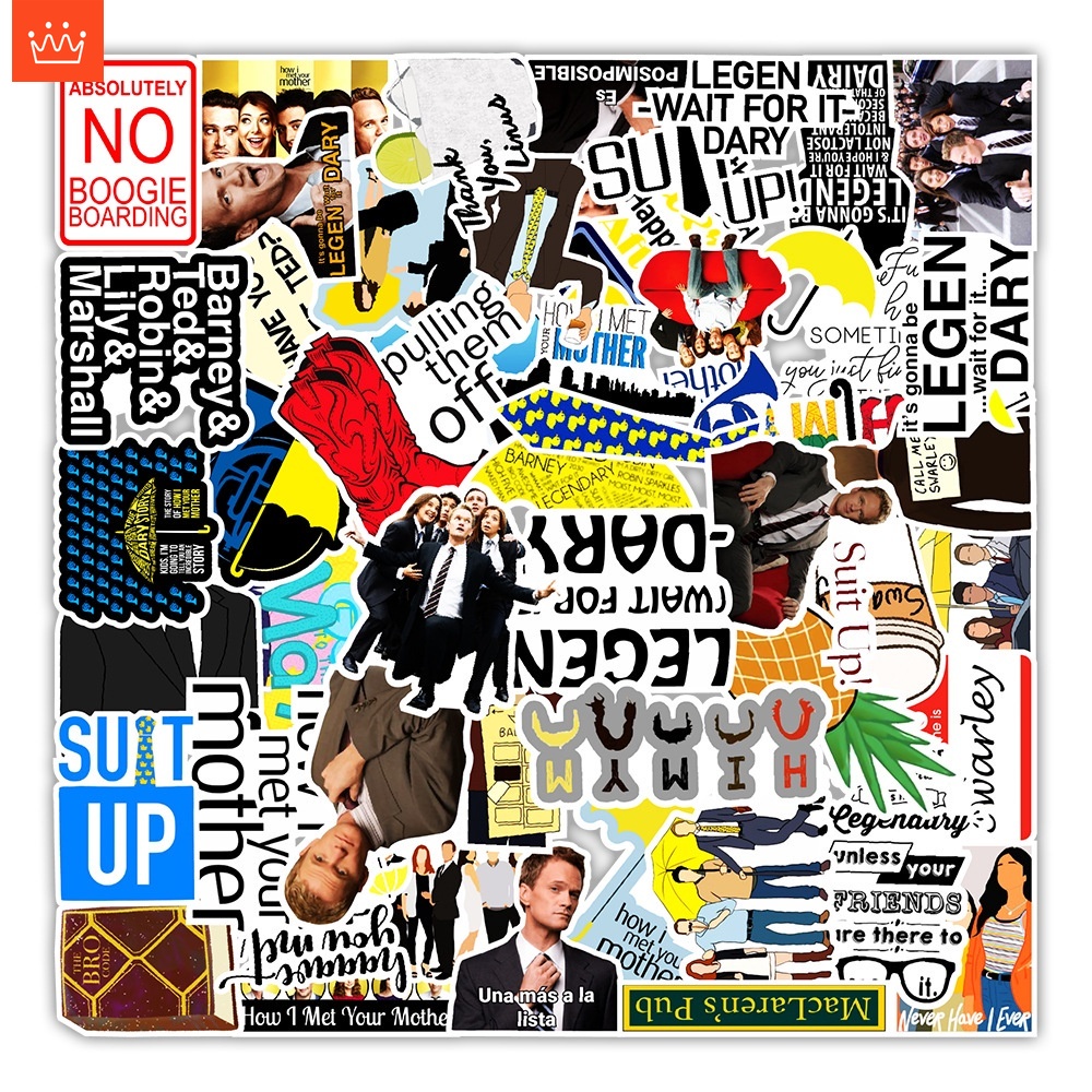 J· Bộ Hình Dán Chống Thấm How I Met Your Mother, 50 tờ/bộ