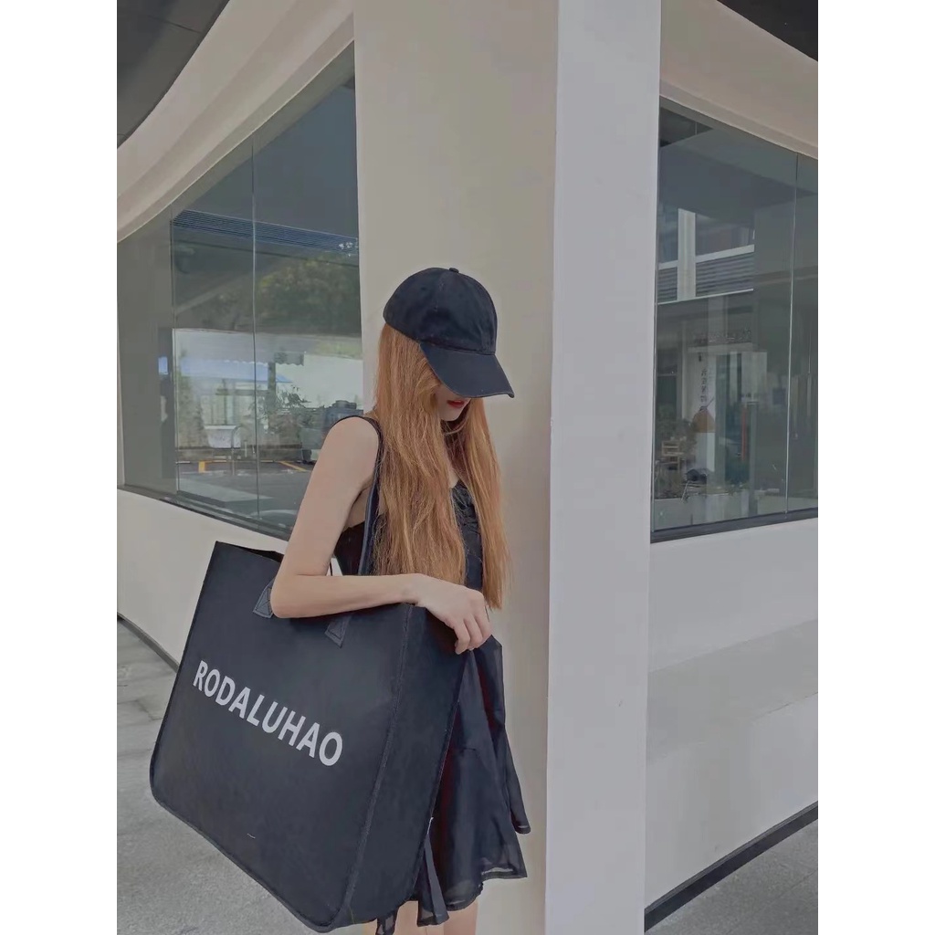 Túi tote quá khổ Túi Đeo Vai/Xách Tay Bằng Vải Nỉ Màu Trơn Thân Thiện Với Môi Trường Thời Trang Dễ Phối Đồ Cho Nữ