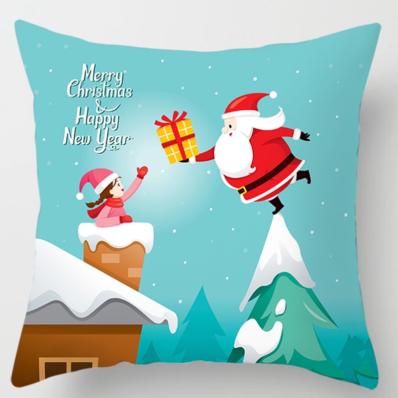 Christmas pattern pillow case sofa bed cushion cover home decoration